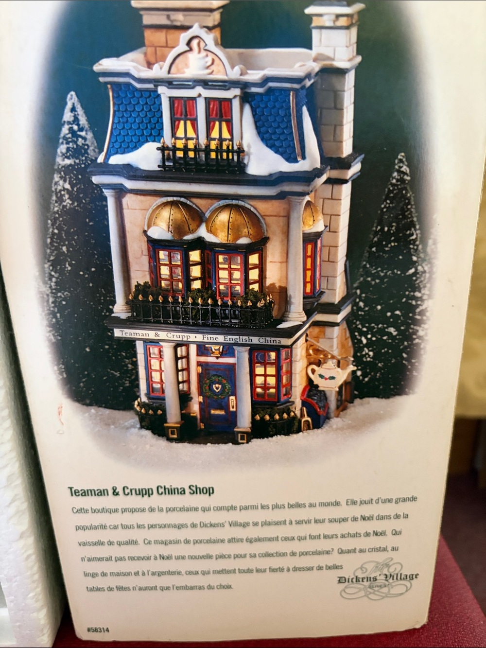 Department 56 Blue and Gold Teaman & Crupp China Shop**see additional notes.